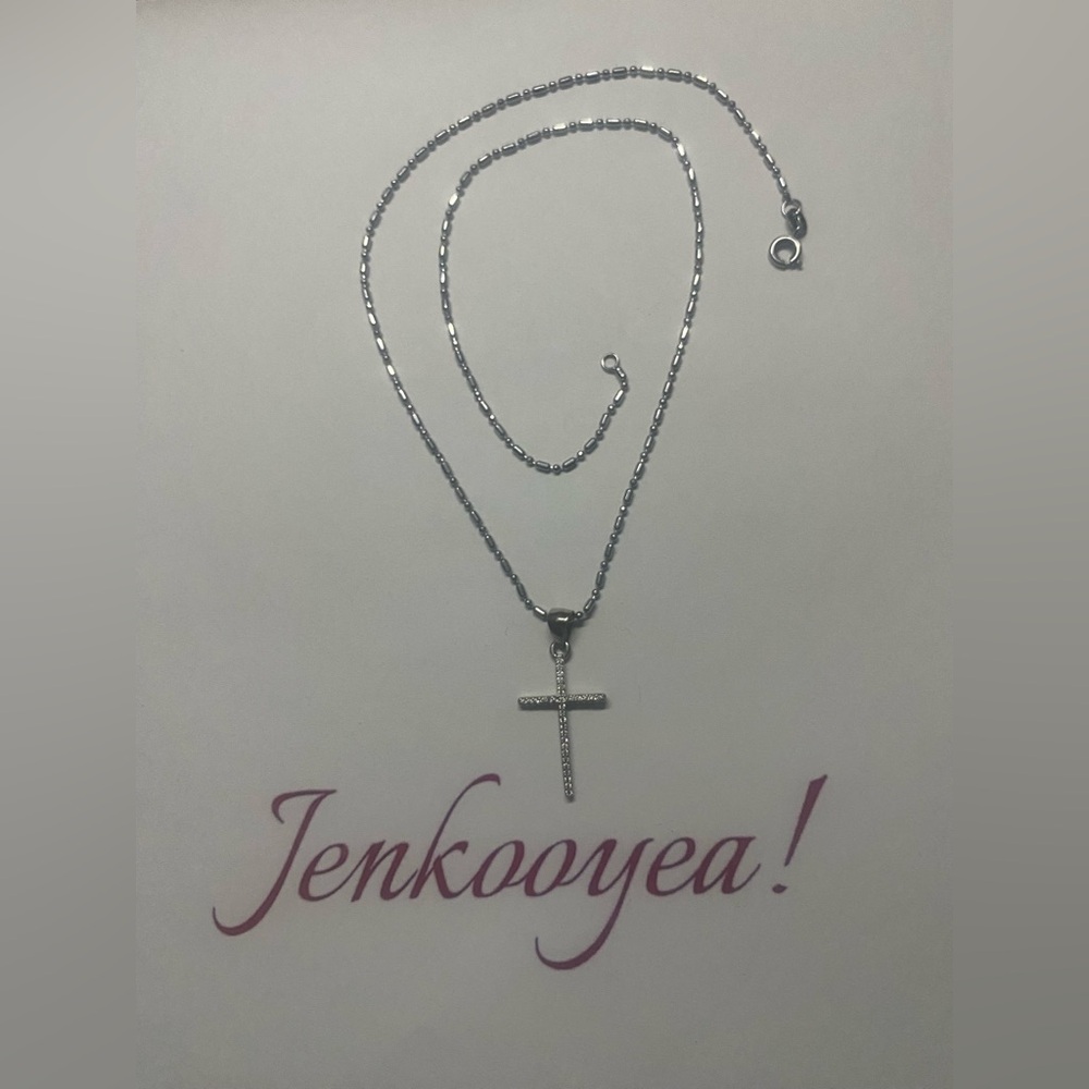 Silver Cross Pendant Necklace